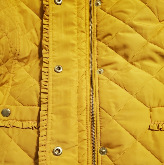 CROWN & IVY Women's Gold Quilted Jacket Lightweight Puffer GOLD Size ( XL) - Picture 3 of 8
